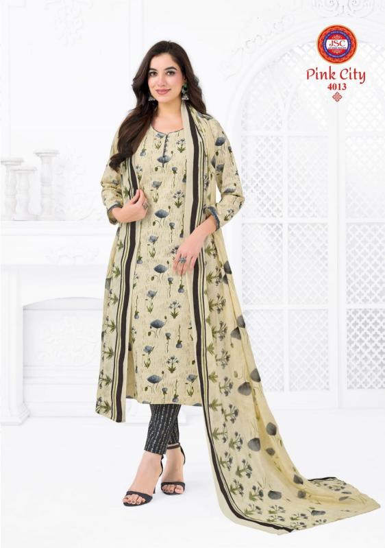Jsc pink city vol 1 cotton dress material wholesale